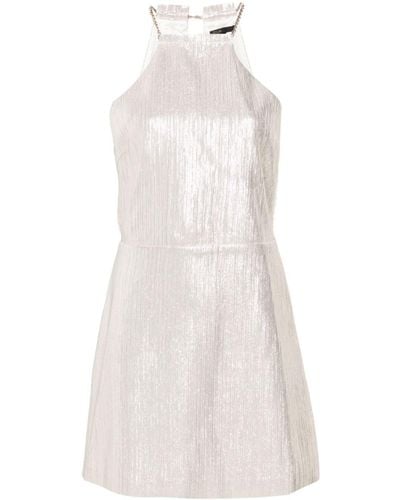 Maje Halterneck A-line Minidress - White