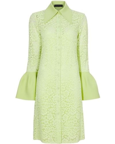 Proenza Schouler Robe-chemise en dentelle fleurie - Vert