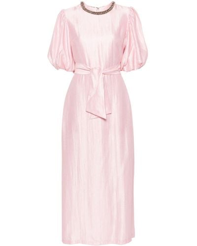 Baruni Maxi-jurk Met Ceintuur - Roze