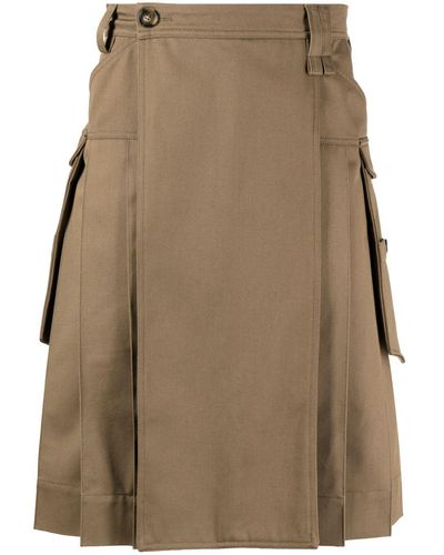 Simone Rocha Side-button Pleated Shorts - Natural