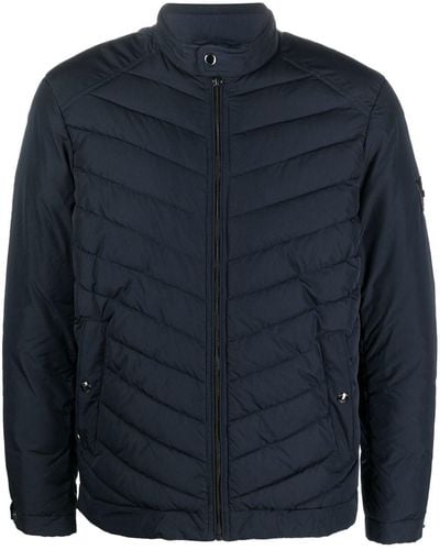 Tommy Hilfiger Stand-up Collar Quilted Jacket - Blue