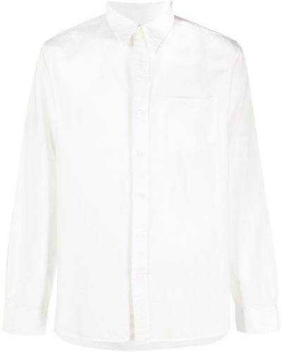 RRL Chemise Railman à poche poitrine - Blanc