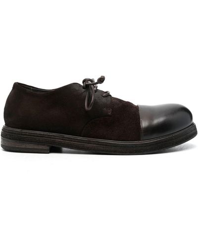 Marsèll Zapatos derby con diseño en contraste - Negro
