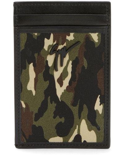 Giuseppe Zanotti Albert Camouflage-print Wallet - Black