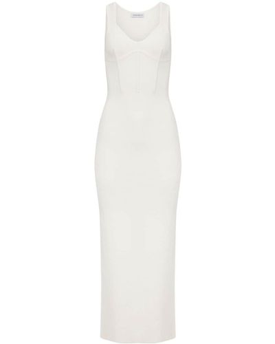 Nina Ricci Robe-corset à détails de nœuds - Blanc