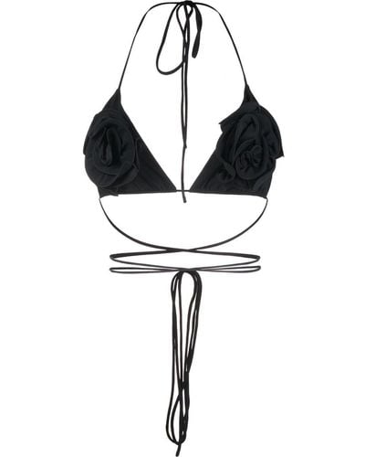 Magda Butrym Top bikini con scollo all'americana - Nero