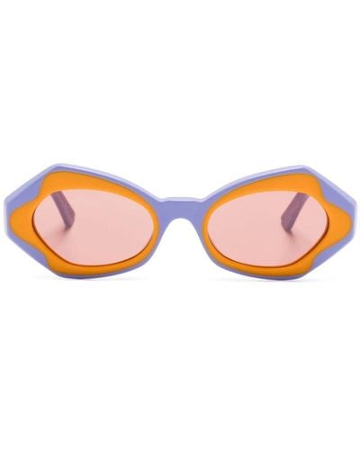Marni Unlahand Sonnenbrille mit geometrischem Gestell - Pink