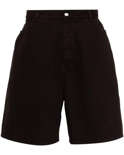 Studio Nicholson Reverse Denim Oversized Shorts - Zwart