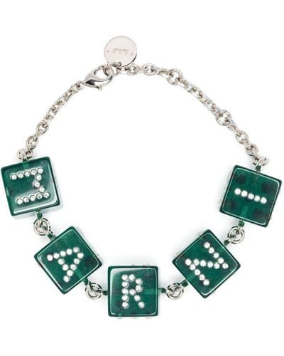 Marni Logo-embellished Chain Bracelet - Green