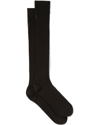 Jil Sander Logo-embroidered Socks - Black