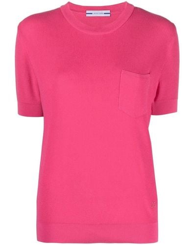 Jacob Cohen Ribbed-knit Top - Pink