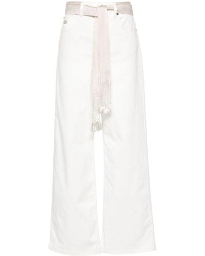 Agnona High-rise Wide-leg Jeans - White