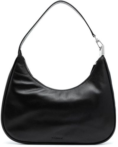 STAUD Sylvie Leather Shoulder Bag - Black