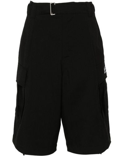 KENZO Short cargo Army à patch logo - Noir