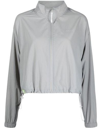 Chocoolate Reflective-logo Zipped Jacket - Grey
