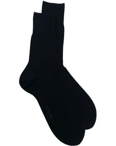 FALKE Intarsia-knit Logo Cotton Socks - Black