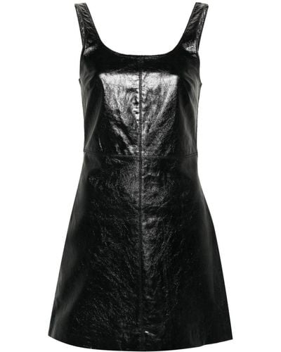 Claudie Pierlot Cracked-effect Mini Dress - Black