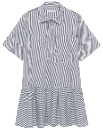 Jonathan Simkhai Cris Striped Minidress - Grey