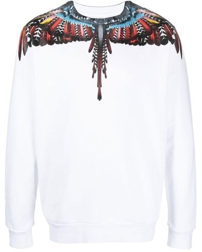 Marcelo Burlon Grizzly Wings Organic Cotton Sweatshirt - White
