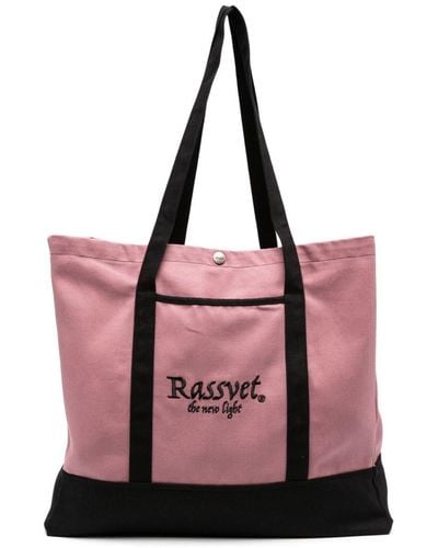 Rassvet (PACCBET) Shopper Met Geborduurd Logo - Roze