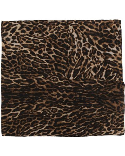 Ralph Lauren Collection Leopard-print Cashmere Scarf - Black