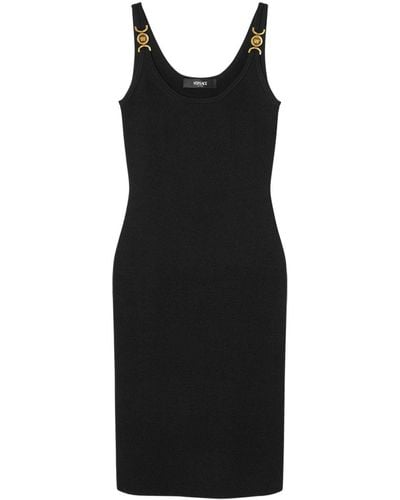 Versace Kleid mit Logoschild - Schwarz