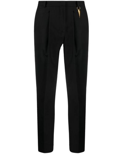 Roberto Cavalli Pressed-crease Cropped Pants - Black