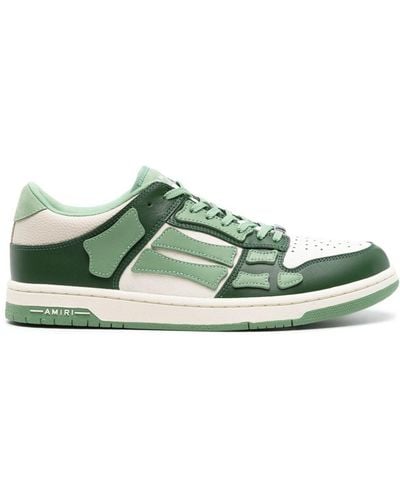 Amiri Skel Low-top Leather Trainers - Green