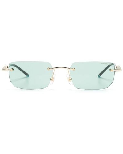 Montblanc Rectangle-frame Sunglasses - Green