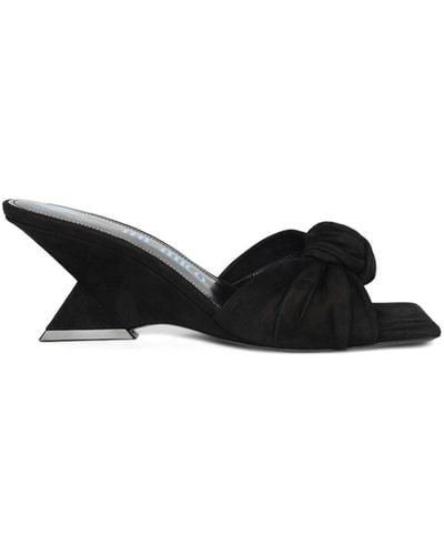 The Attico Duse 60mm Knotted Mules - Black
