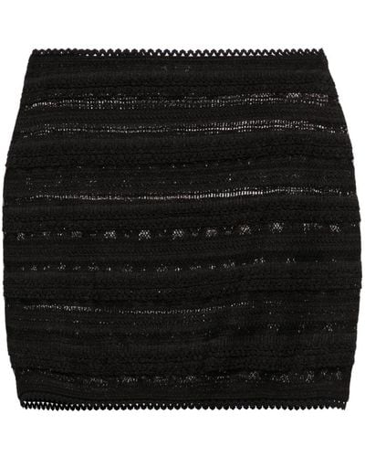 Charo Ruiz Salehy Mesh Miniskirt - ブラック