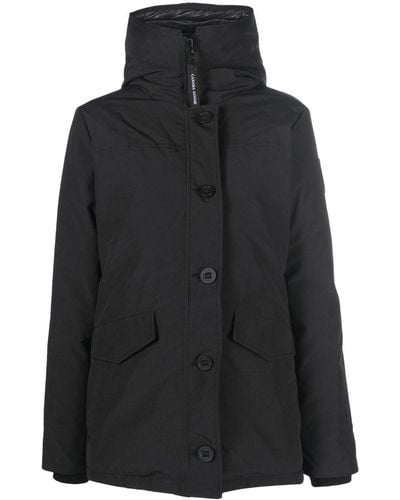 Canada Goose Logo-patch Hooded Parka - Black