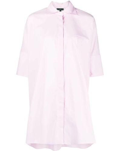 Jejia Half-sleeve Cotton Shirt - Pink