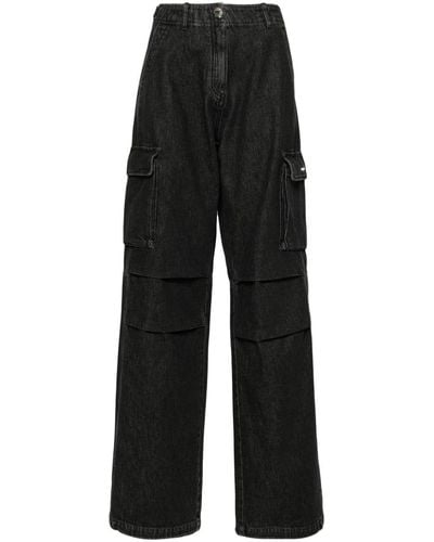 Coperni Mid-rise Wide-leg Jeans - Black