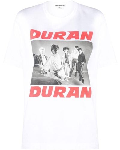 Junya Watanabe T-shirt Duran Duran en coton - Blanc