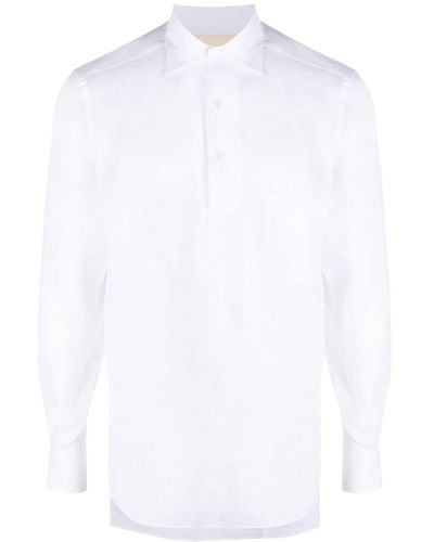 Manebí Button-up Linen Shirt - White