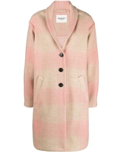 Isabel Marant Gabriel Wool Blend Coat - Pink