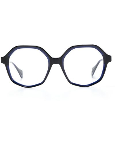 Gigi Studios Romina ラウンド眼鏡フレーム - ブルー