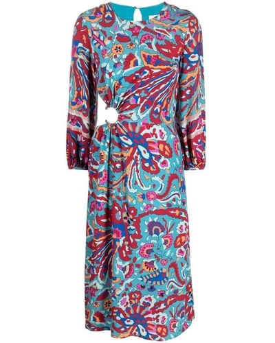 Ba&sh Monica Maxikleid mit Blumen-Print - Rot