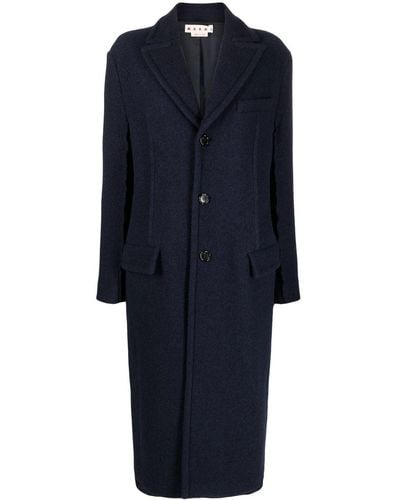 Marni Buttoned Below-the-knee Coat - Blue