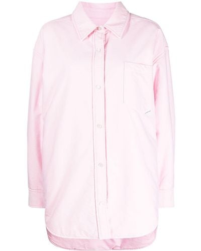 Alexander Wang Giacca-camicia imbottita Oxford - Rosa
