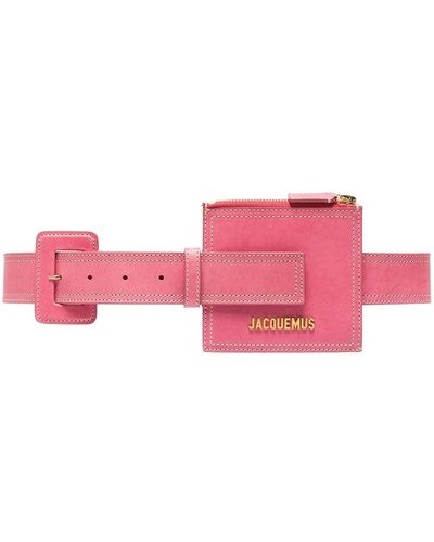 Jacquemus La Ceinture Carrée Leather Belt Bag - Pink