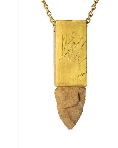 Parts Of 4 Arrowhead Amulet Necklace - Yellow