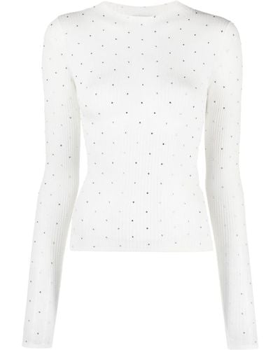 Sandro Crystal-embellished Top - White