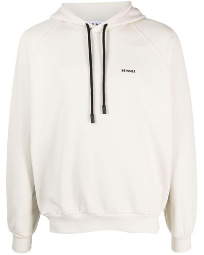 Sunnei Organic Cotton Hooded Sweater - White