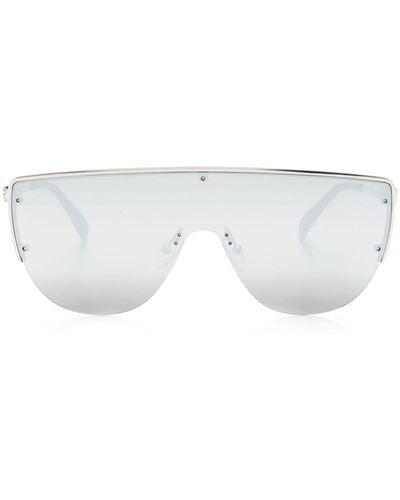 Alexander McQueen Gafas de sol con aplique de calavera - Blanco