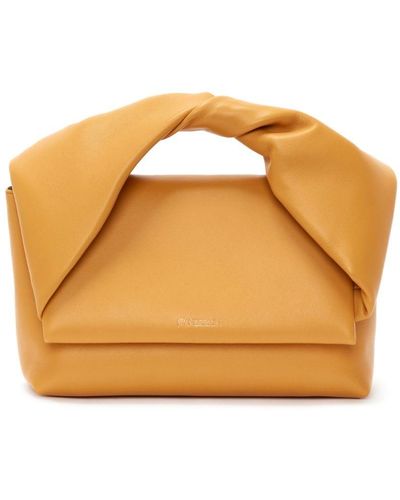 JW Anderson Medium Twister Leather Shoulder Bag - Orange