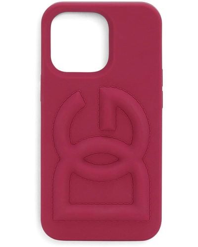 Dolce & Gabbana Coque de smartphone à logo embossé - Rouge