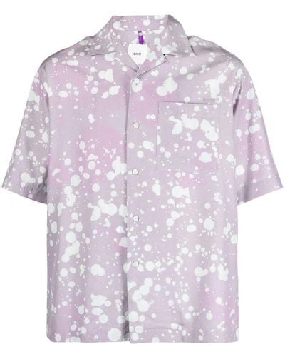 OAMC Kurt Splatter Short-sleeve Shirt - Purple