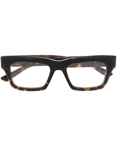 Balenciaga トータスシェル スクエア眼鏡フレーム - ブラック